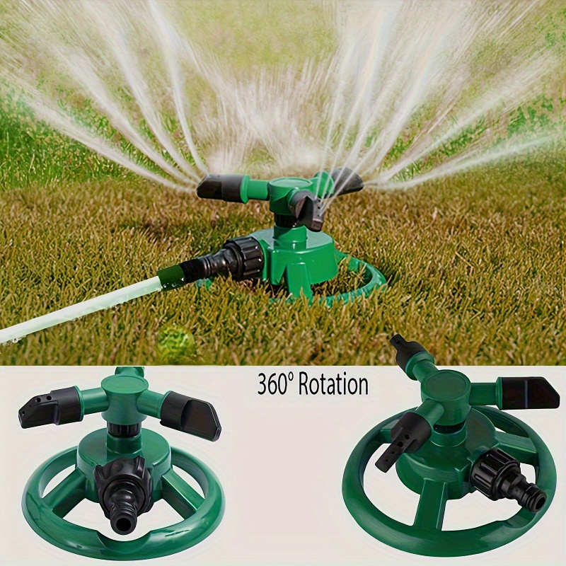 Automatic Watering - 360 ° หัวฉีดน้ำหมุนอัตโนมัติแบบครอบคลุมพื้นที่กว้างพิเศษ เหมาะสำหรับการรดน้ำสนามหญ้าและสวน ให้การรดน้ำมีประสิทธิภาพ