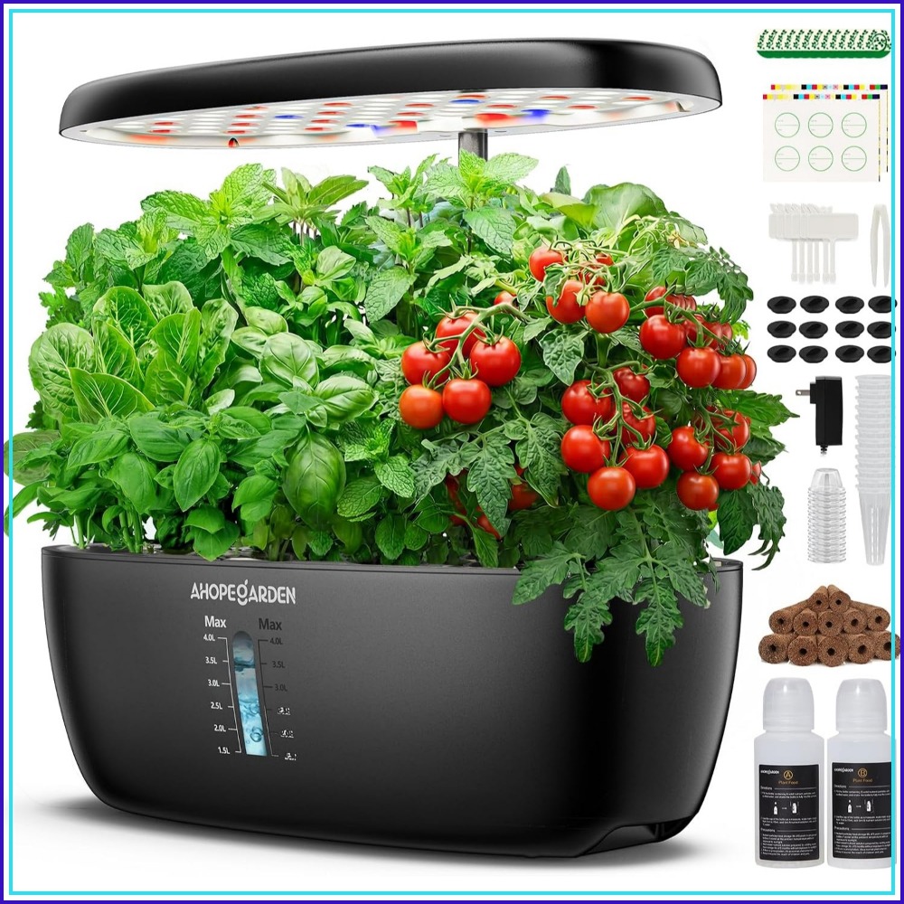 Hydroponic Grow Pod - สวนไฮโดรโปนิกส์ 12 ช่อง พร้อมไฟปลูกต้นไม้ LED ชุดปลูกสมุนไพรในร่ม