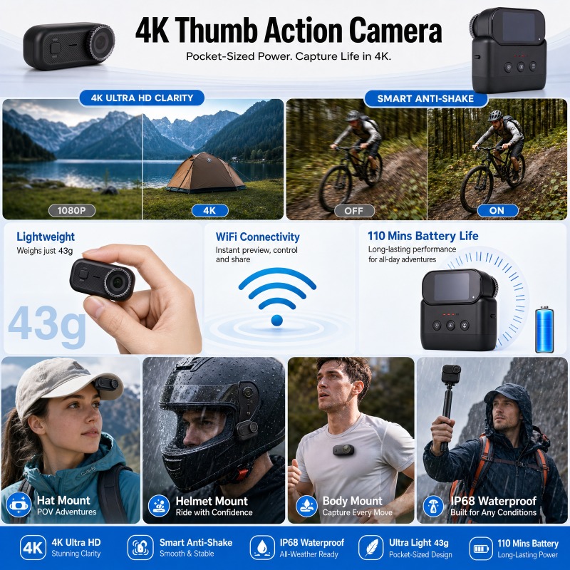 กล้องแอคชั่น APEX Action 4K กล - Garden Camera บทวิจารณ์และราคา