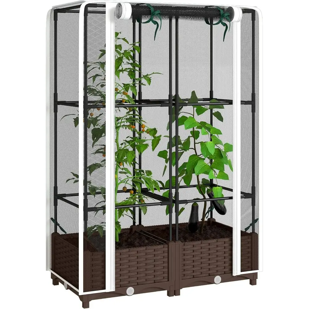 แปลงปลูกผักยกสูงพร้อมโครงตาข่า - Self Watering Planter บทวิจารณ์และราคา