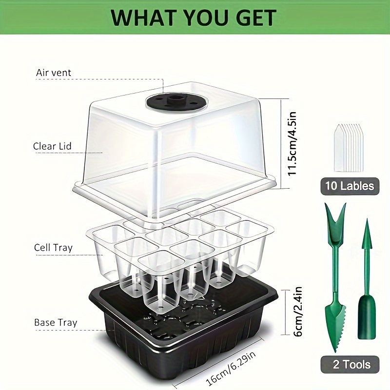 ถาดเพาะเมล็ด 1/2/3 ชิ้น แบบ 12 - Indoor Garden Kit บทวิจารณ์และราคา