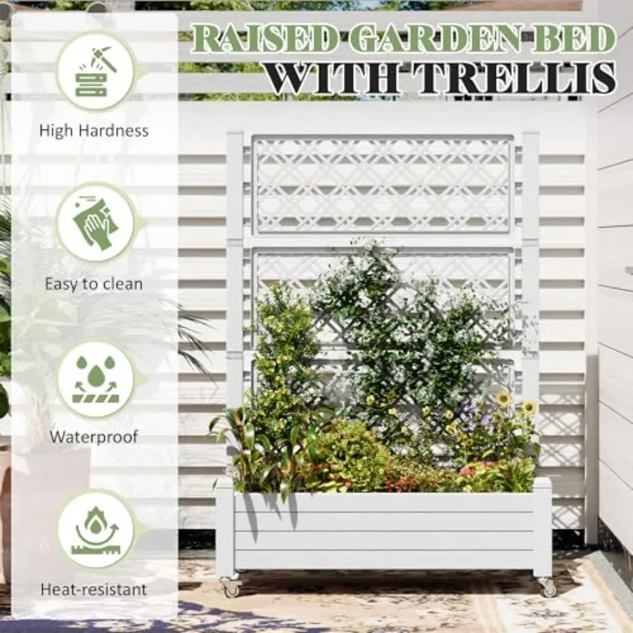 แปลงปลูกแบบยกสูงพร้อมโครงตาข่า - Self Watering Planter บทวิจารณ์และราคา